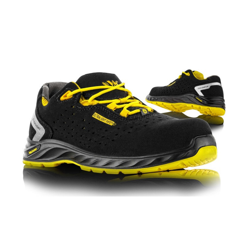 Półbuty ochronne VM FOOTWEAR Chicago 2285-S1PL ESD, rozm. 39, czarno-żółte