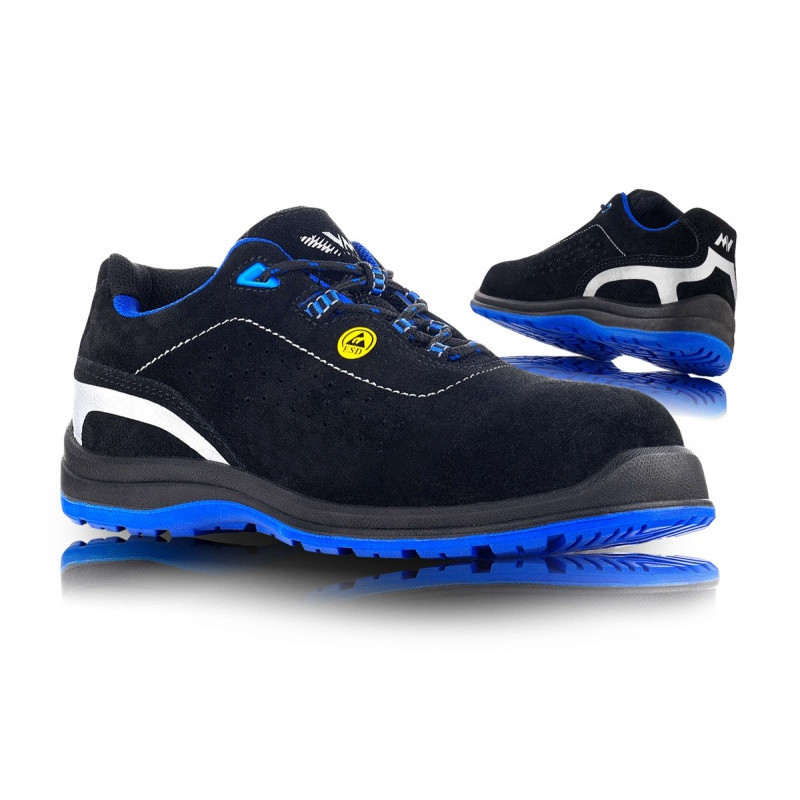 Półbuty ochronne VM FOOTWEAR Rimini 2185-S1P ESD, rozm. 36, czarno-niebieskie