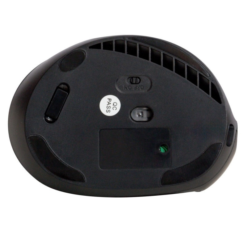 Myszka ergonomiczna bezprzewodowa pionowa Q-CONNECT, 6-przyciskowa z akumulatorem, dla praworęcznych, czarna