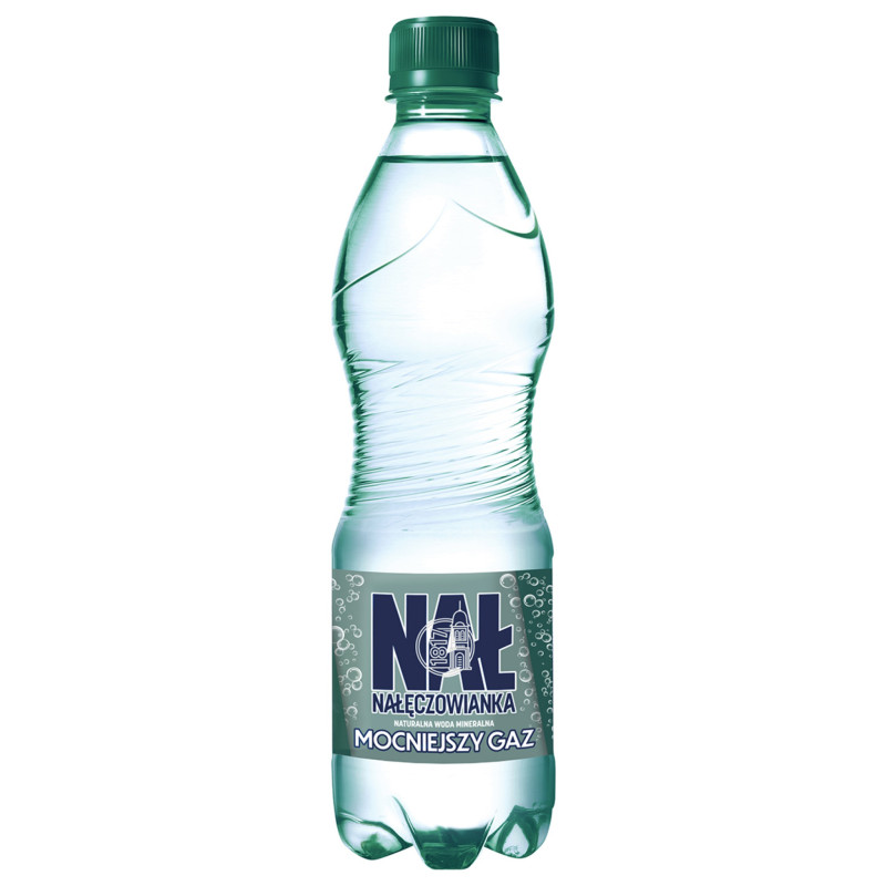 Woda mineralna NAŁĘCZOWIANKA, mocny gaz, 0,5l, kaucja