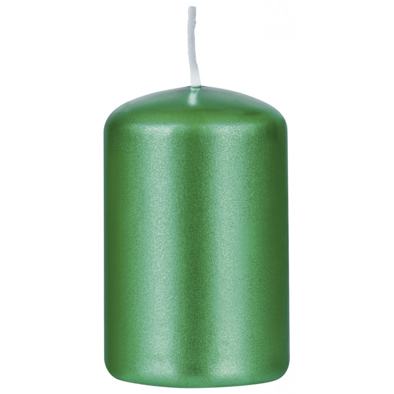 Świeca słupek DONAU HOME Adwent Lakier, 50x80mm, 4 szt., zielony połysk