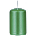 Świeca słupek DONAU HOME Adwent Lakier, 50x80mm, 4 szt., zielony połysk