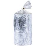 Świeca słupek DONAU HOME Brzoza, 70x120mm, biały