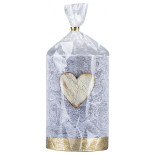 Świeca słupek DONAU HOME Golden Heart, 70x100mm, grafitowy