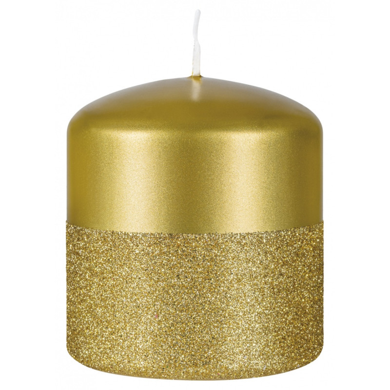 Świeca słupek DONAU HOME Onyx, 80x90mm, złoty