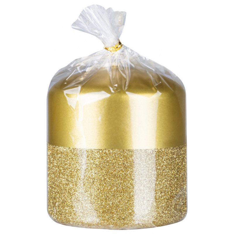 Świeca słupek DONAU HOME Onyx, 80x90mm, złoty