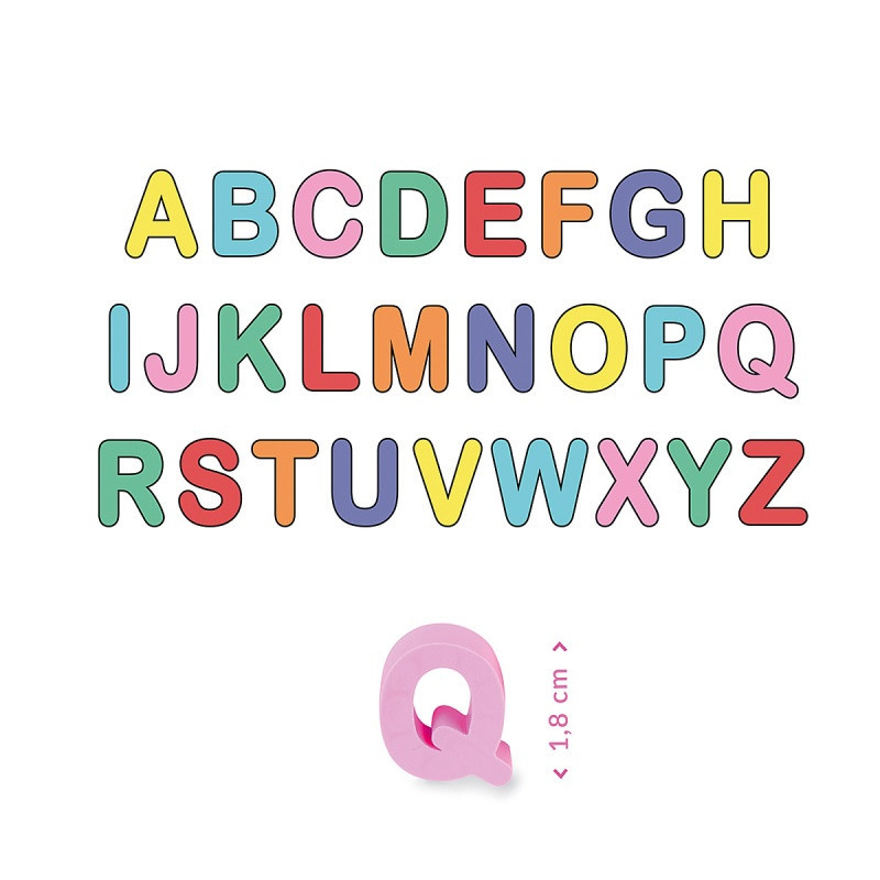 Gumki do ścierania literki TRENDHAUS ABC-5, 26 szt., mix kolorów