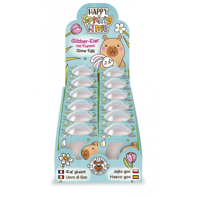 Slime jajko z żółtkiem – kauczukową piłeczką TRENDHAUS CHS-6, mix kolorów