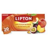 Herbata LIPTON owocowa, brzoskwinia i marakuja, 20 torebek