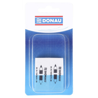 Gumka wielofunkcyjna DONAU, 41x18x11mm, 2 szt., blister, niebiesko-biała