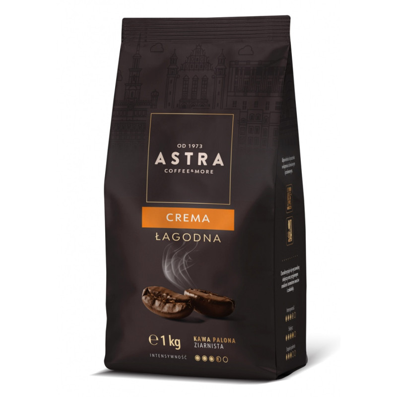 Kawa ASTRA Crema Łagodna, ziarnista, 1kg