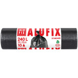 Worki na śmieci ALUFIX, LDPE, 240l, 10 szt., czarne