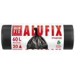 Worki na śmieci ALUFIX, HDPE, 60l, 20 szt., czarne