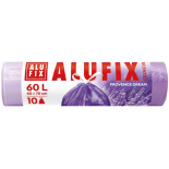 Worki na śmieci ALUFIX, lawendowe, HDPE, 60l, 10 szt., fioletowe