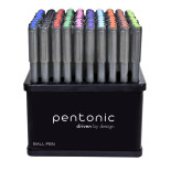 Display długopisów LINC Pentonic, śr. kulki 1,0mm, gr. linii 0,5mm, 100 szt., mix kolorów