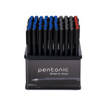 Display długopisów LINC Pentonic, śr. kulki 0,7mm, gr. linii 0,3mm, 100 szt., mix kolorów