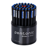 Display długopisów LINC Pentonic, obrotowy, śr. kulki 0,7mm, gr. linii 0,3mm, 50 szt., mix kolorów