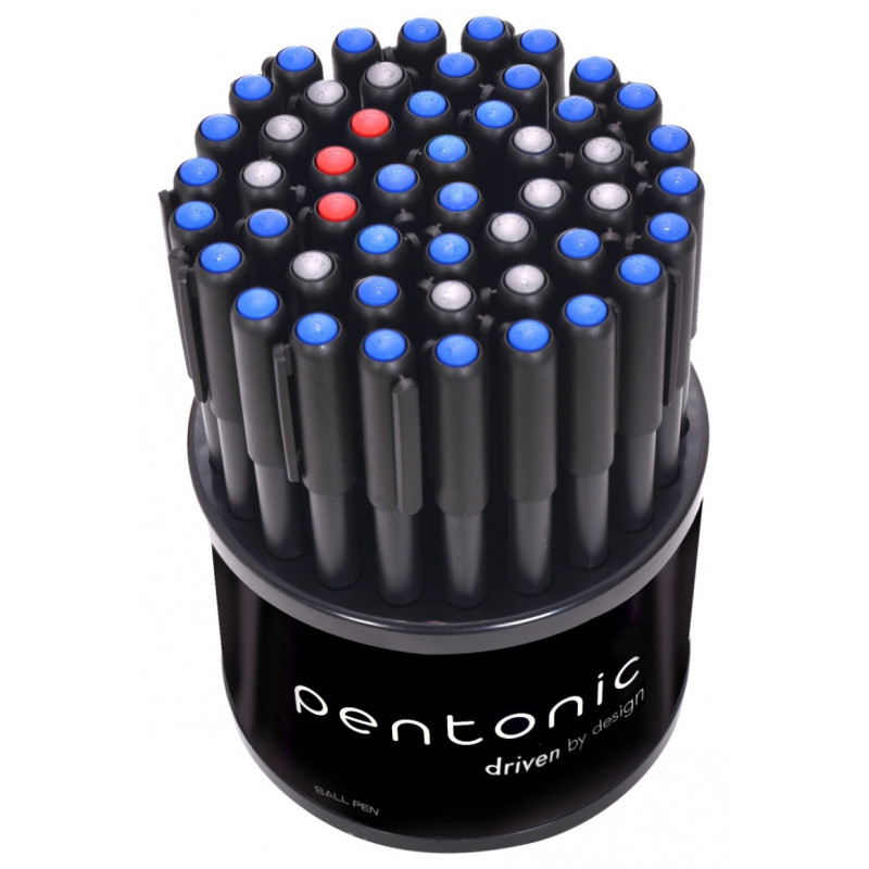 Display długopisów LINC Pentonic, obrotowy, śr. kulki 0,7mm, gr. linii 0,3mm, 50 szt., mix kolorów