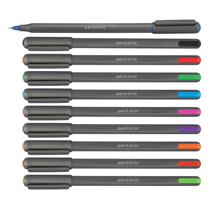 Długopis LINC Pentonic, śr. kulki 1,0mm, gr. linii 0,5mm, pomarańczowy