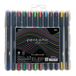 Długopis żelowy LINC Pentonic, zestaw 12 szt, zawieszka, mix kolorów