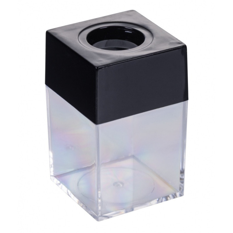Pojemnik magnetyczny na spinacze OFFICE PRODUCTS, prostokątny, pusty, transparentny