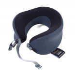 Poduszka TROIKA Business Travel Pillow, w etui, czarno-szary