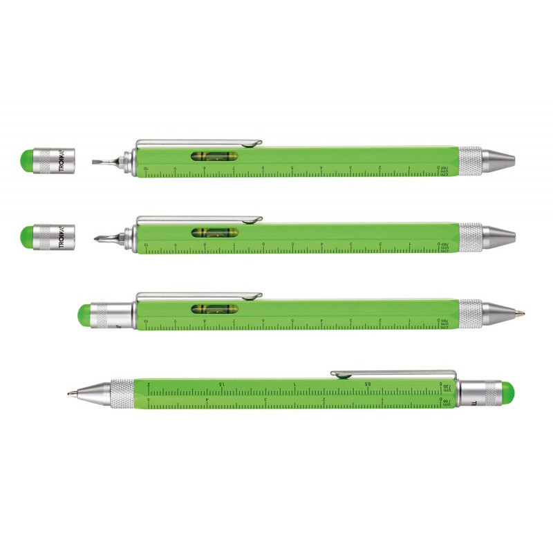 Długopis wielozadaniowy TROIKA Construction, zielony neonowy