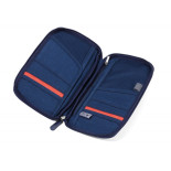 Etui na dokumenty TROIKA Safe Flight, na suwak, niebieskie