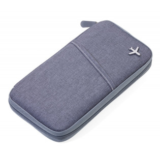 Etui na dokumenty TROIKA Safe Flight, na suwak, szare