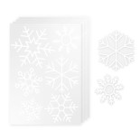 Naklejki na okno śnieżynki TRENDHAUS MM, 24 szt., białe