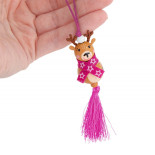 Mini drewniany breloczek na szczęście TRENDHAUS MM, mix kolorów