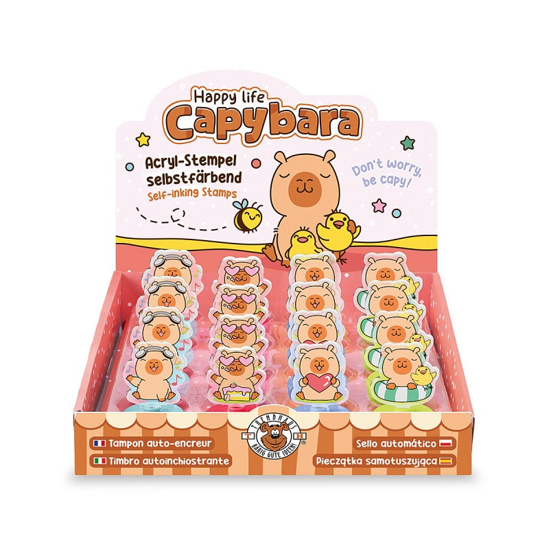 Pieczątka TRENDHAUS CP HL-5, samotuszująca, akrylowa, mix kolorów