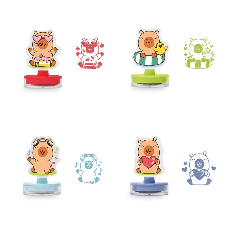 Pieczątka TRENDHAUS CP HL-5, samotuszująca, akrylowa, mix kolorów