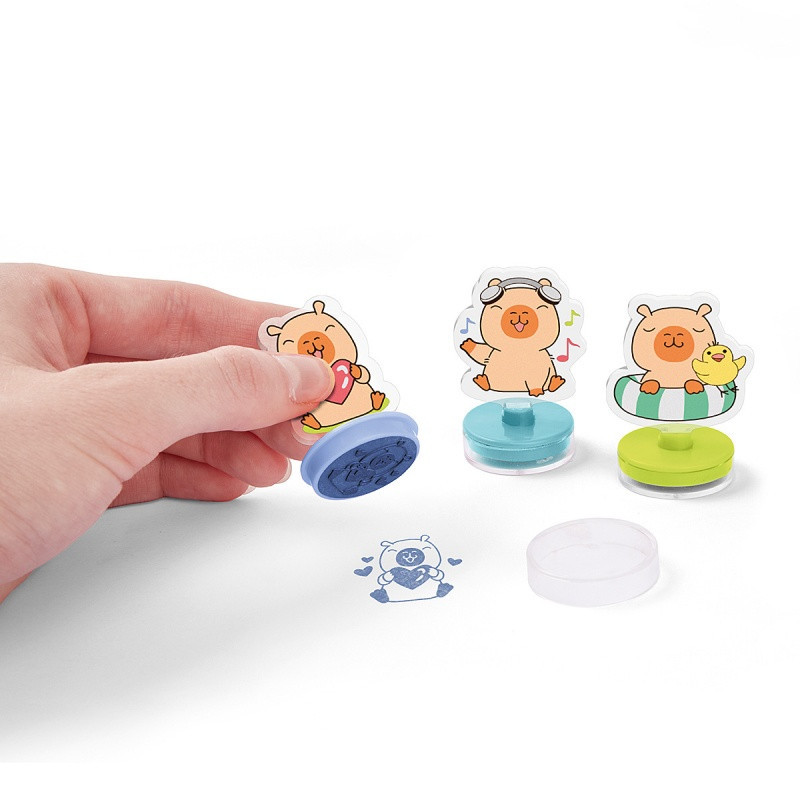 Pieczątka TRENDHAUS CP HL-5, samotuszująca, akrylowa, mix kolorów