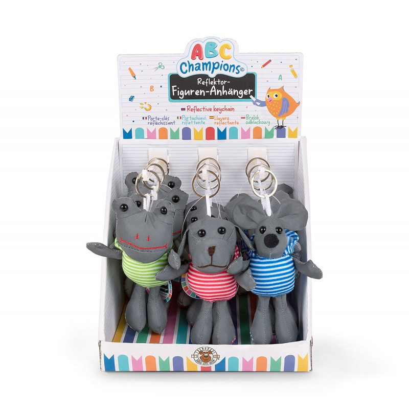 Zawieszka odblaskowa TRENDHAUS ABC CH, z figurką 12 cm, mix kolorów