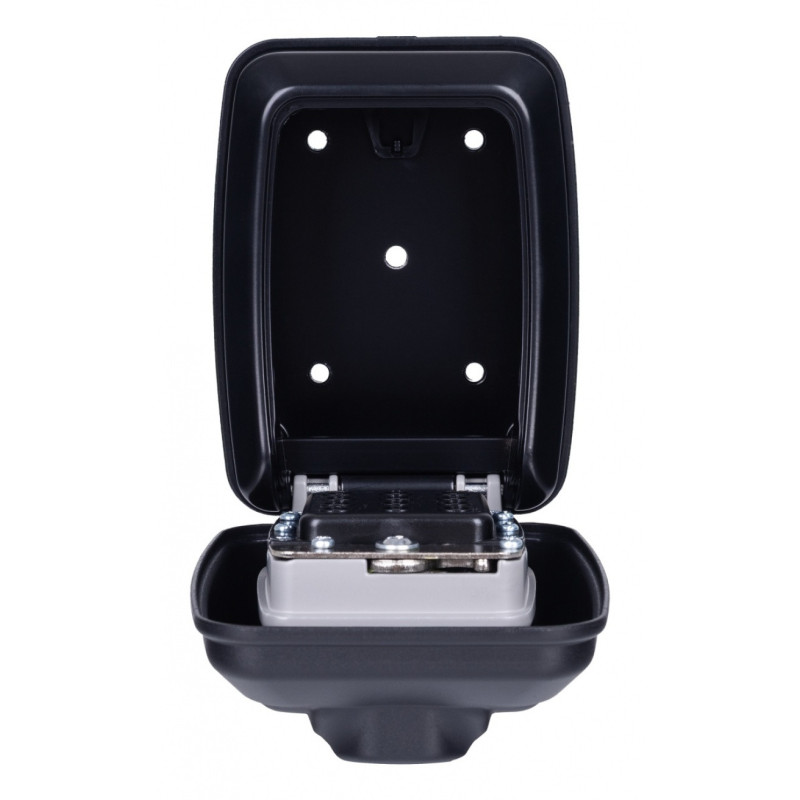 Skrytka na klucze DONAU TECH, z zamkiem cyfrowym, 115x95x40 mm, czarno-srebrna