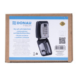 Skrytka na klucze DONAU TECH, z zamkiem cyfrowym, 115x95x40 mm, czarno-srebrna