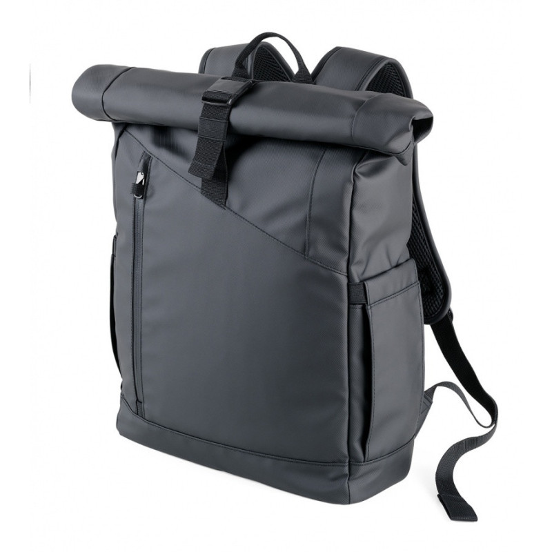 Plecak rolowany TROIKA Black Roll Top, czarny