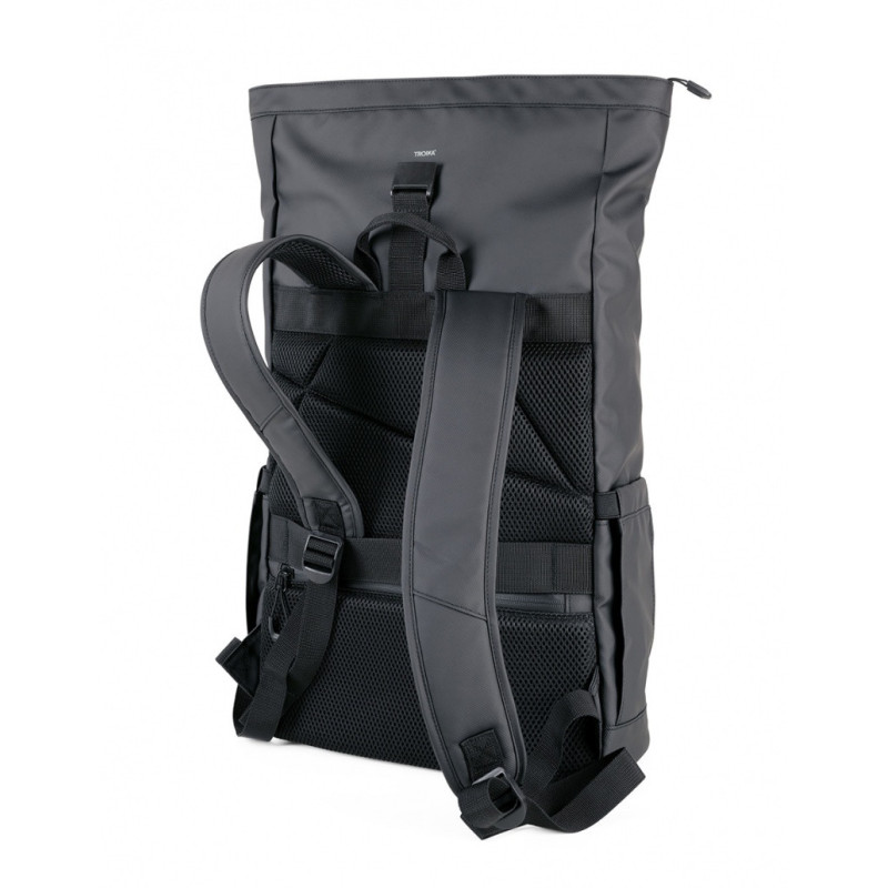 Plecak rolowany TROIKA Black Roll Top, czarny