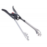 Szczypce do grilla TROIKA BBQ + LIGHT, z latarką LED, czarne