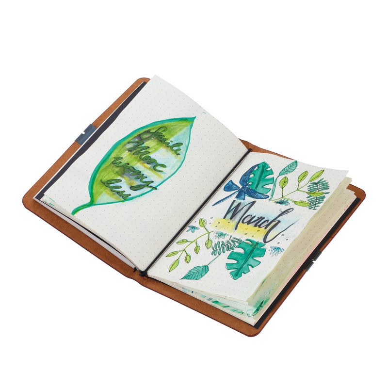 Notes TROIKA Bullet Journal, A5, w kropki, brązowy