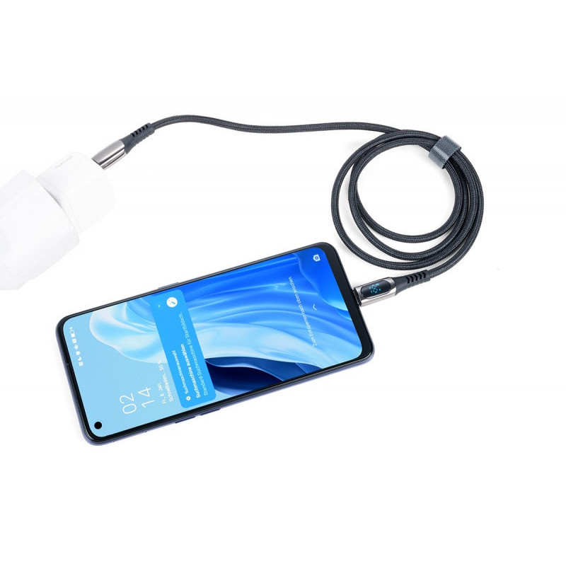 Kabel ładujący TROIKA Speedy, 1m, przejściówka USC-C na lightning, czarny