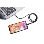 Kabel ładujący TROIKA Speedy, 1m, przejściówka USC-C na lightning, czarny