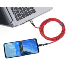 Kabel ładujący TROIKA Speedy XL, 2m, przejściówka USC-C na lightning, czerwony