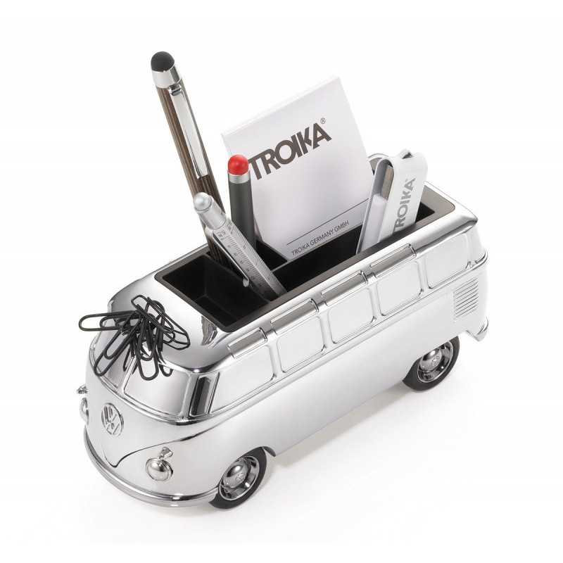 Przybornik na biurko TROIKA Forever T1, VW Camper, chromowany, szary