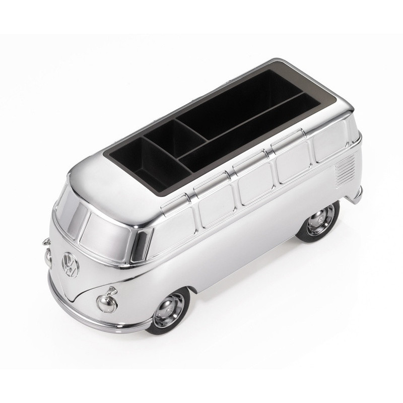 Przybornik na biurko TROIKA Forever T1, VW Camper, chromowany, szary