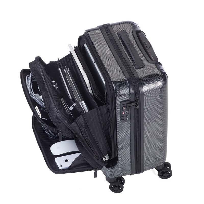 Walizka TROIKA 36 Hours Trolley, poliwęglan, szara