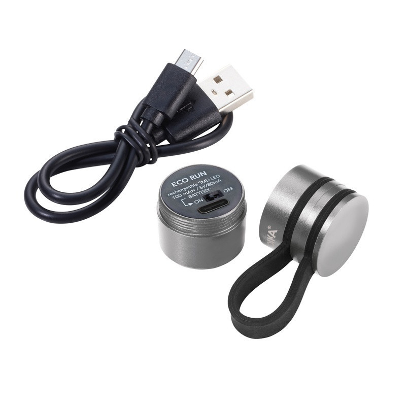 Latarka TROIKA Eco Run, z magnesem, LED, tytan