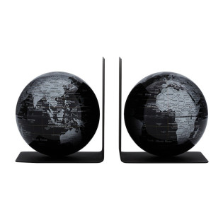 Zestaw globusów TROIKA Bookglobe, śr. 13cm, 2 szt., czarno-srebrny