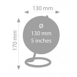 Globus TROIKA Galilei, śr. 13cm, metalowa podstawa, czarno-srebrny